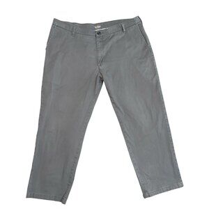 Lee Total Freedom Relaxed Fit Chino Gray Pants Men's 40 X 30 Cotton Blend